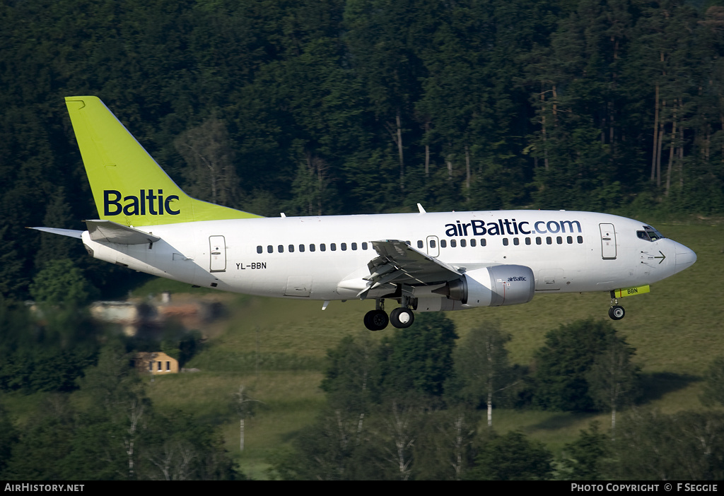 Aircraft Photo of YL-BBN | Boeing 737-522 | AirBaltic | AirHistory.net #53532