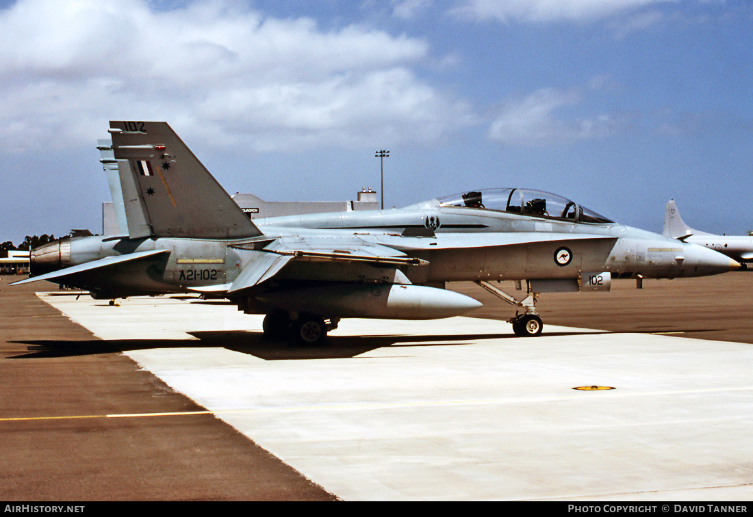 Aircraft Photo of A21-102 | McDonnell Douglas F/A-18B Hornet | Australia - Air Force | AirHistory.net #53568