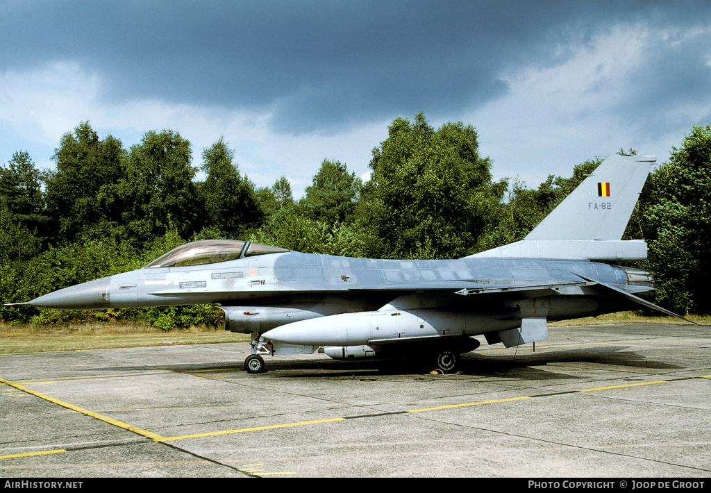 Aircraft Photo of FA-82 | General Dynamics F-16A Fighting Falcon | Belgium - Air Force | AirHistory.net #53692