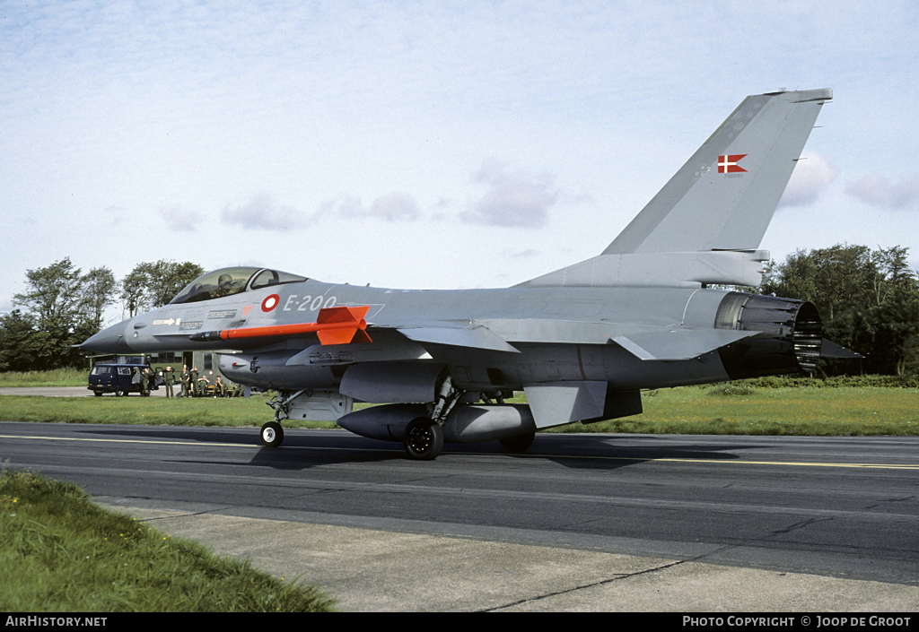 Aircraft Photo of E-200 | General Dynamics F-16A Fighting Falcon | Denmark - Air Force | AirHistory.net #53808
