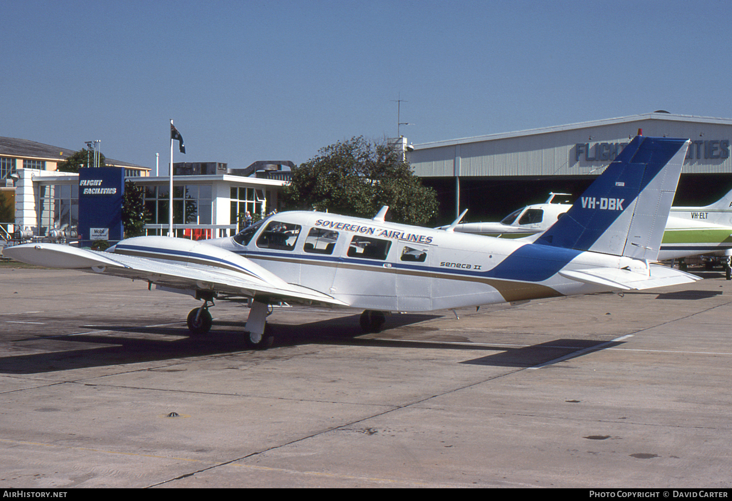 Aircraft Photo of VH-DBK | Piper PA-34-200T Seneca II | Sovereign Airlines | AirHistory.net #53868