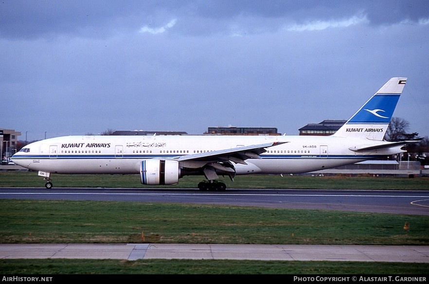 Aircraft Photo of 9K-AOB | Boeing 777-269/ER | Kuwait Airways | AirHistory.net #53943