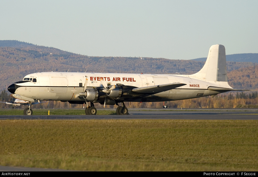 Aircraft Photo of N451CE | Douglas C-118B Liftmaster (DC-6A) | Everts Air Fuel | AirHistory.net #53999