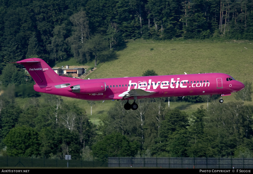 Aircraft Photo of HB-JVG | Fokker 100 (F28-0100) | Helvetic Airways | AirHistory.net #54008