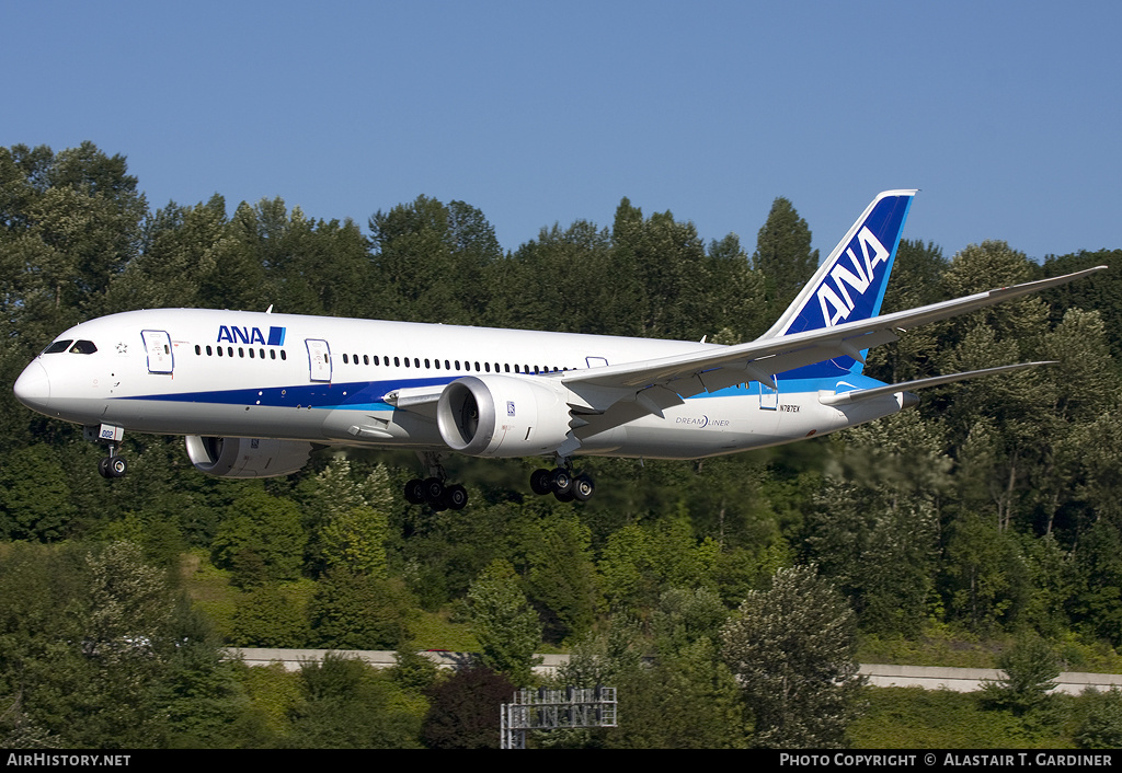 Aircraft Photo of N787EX | Boeing 787-8 Dreamliner | All Nippon Airways - ANA | AirHistory.net #54010