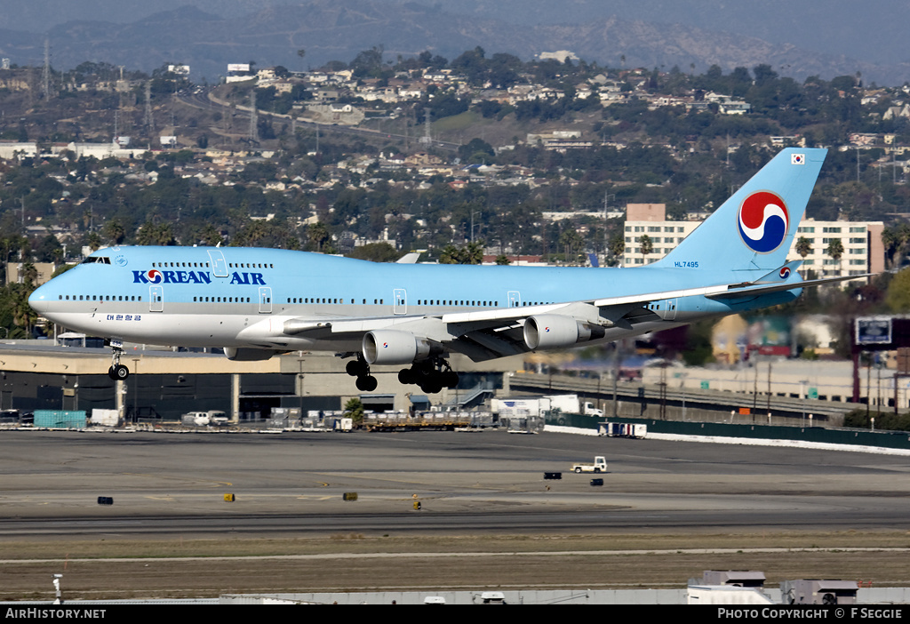 Aircraft Photo of HL7495 | Boeing 747-4B5 | Korean Air | AirHistory.net #54013