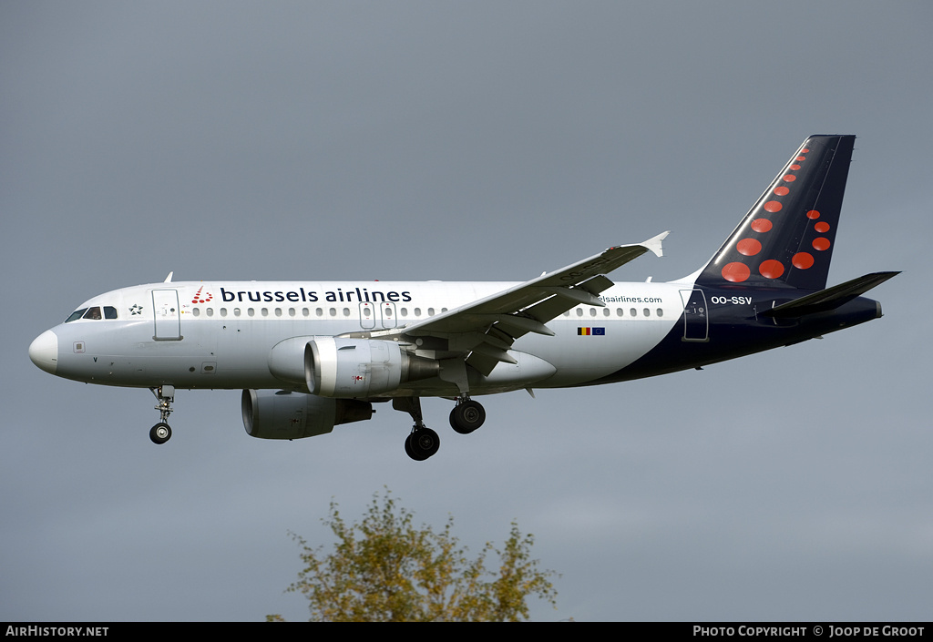 Aircraft Photo of OO-SSV | Airbus A319-111 | Brussels Airlines | AirHistory.net #54084
