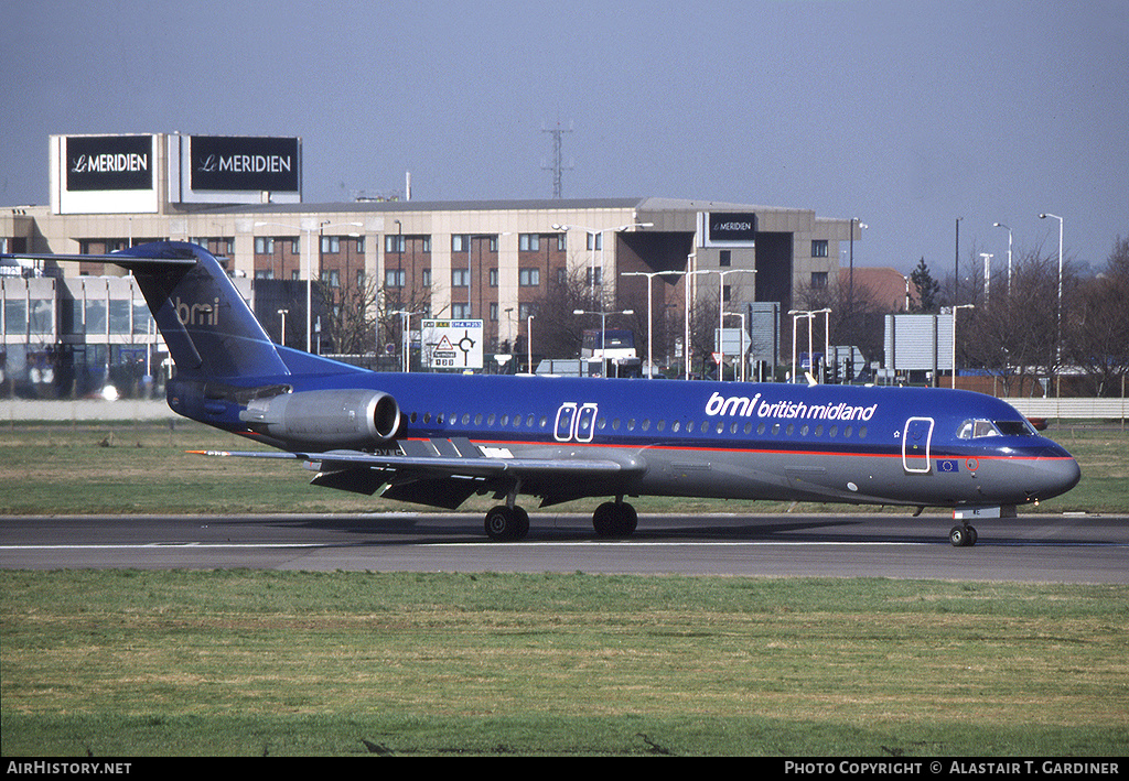 Aircraft Photo of G-BXWE | Fokker 100 (F28-0100) | BMI - British Midland International | AirHistory.net #54095