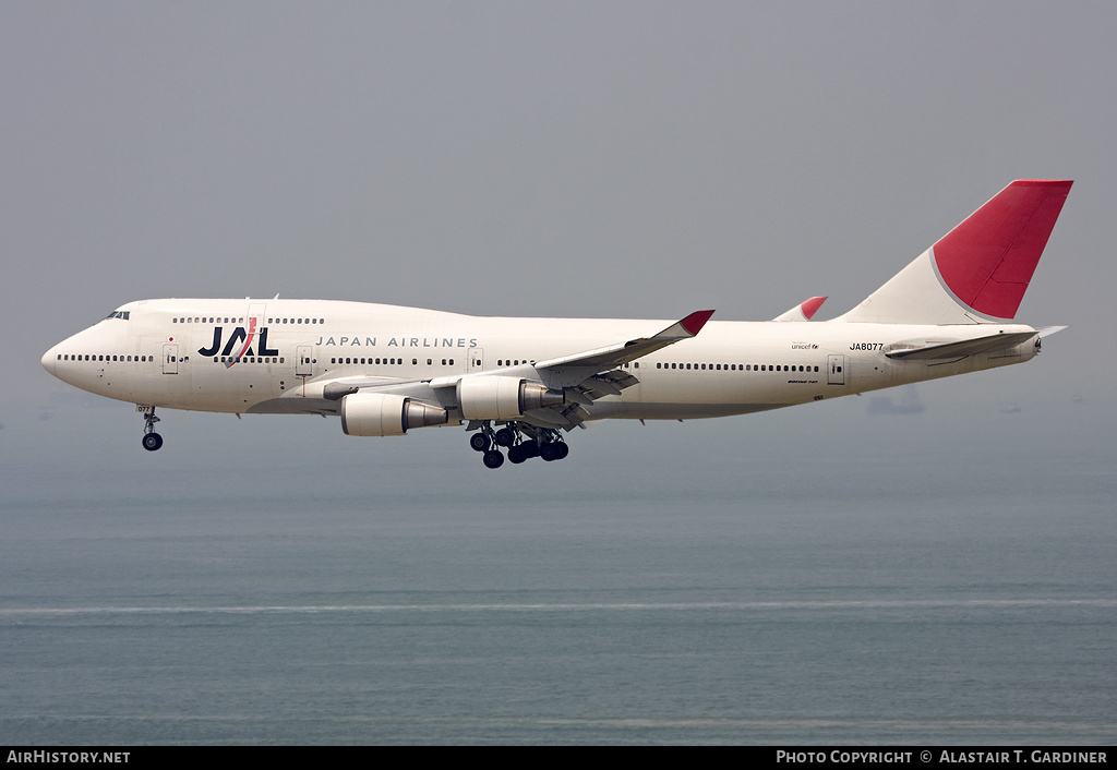 Aircraft Photo of JA8077 | Boeing 747-446 | Japan Airlines - JAL | AirHistory.net #54115