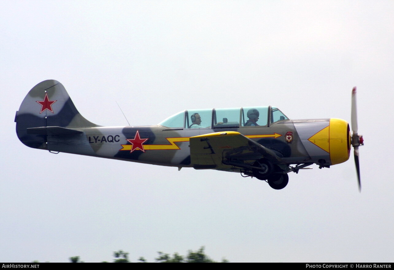 Aircraft Photo of LY-AQC | Yakovlev Yak-52 | Russia - Air Force | AirHistory.net #54186