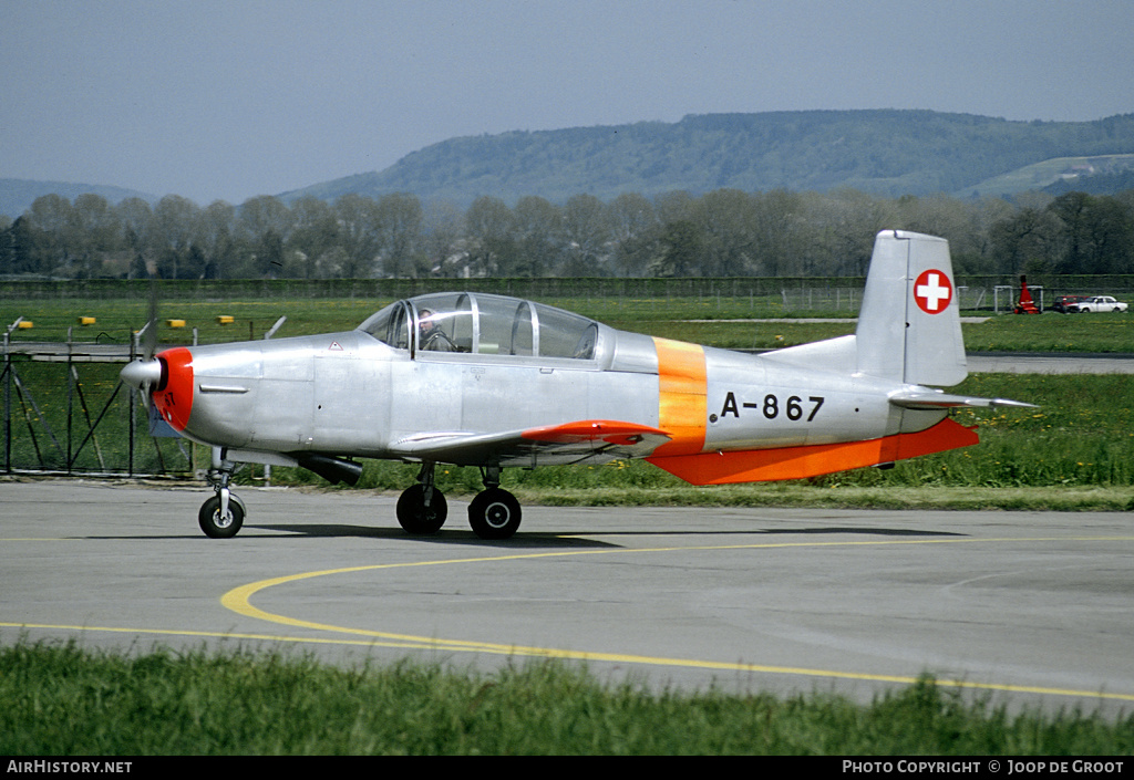 Aircraft Photo of A-867 | Pilatus P-3-05 | Switzerland - Air Force | AirHistory.net #54217