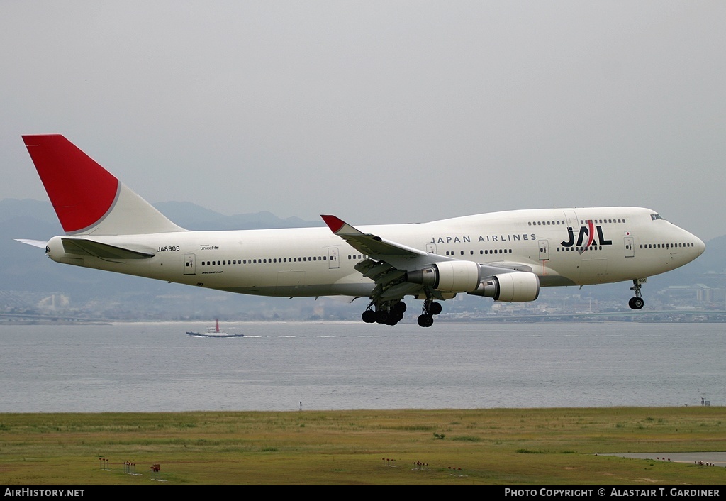 Aircraft Photo of JA8906 | Boeing 747-446 | Japan Airlines - JAL | AirHistory.net #54377