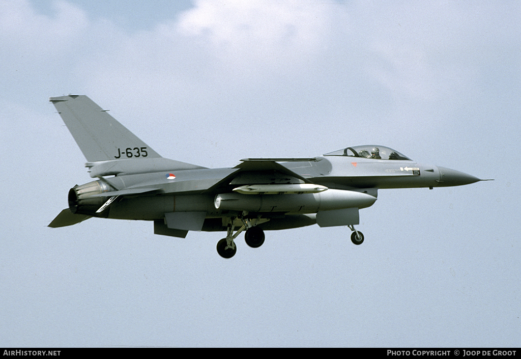 Aircraft Photo of J-635 | General Dynamics F-16A Fighting Falcon | Netherlands - Air Force | AirHistory.net #54401