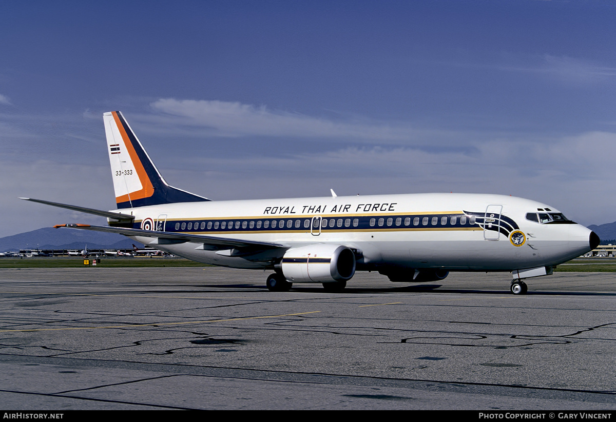 Aircraft Photo of L.11K-1/33 / 33-333 | Boeing 737-3Z6 | Thailand - Air Force | AirHistory.net #54446