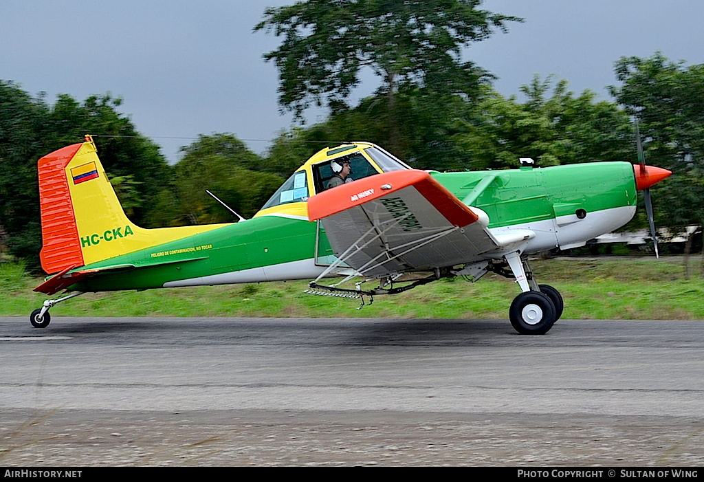 Aircraft Photo of HC-CKA | Cessna T188C Ag Husky | AeroAgripac | AirHistory.net #54456