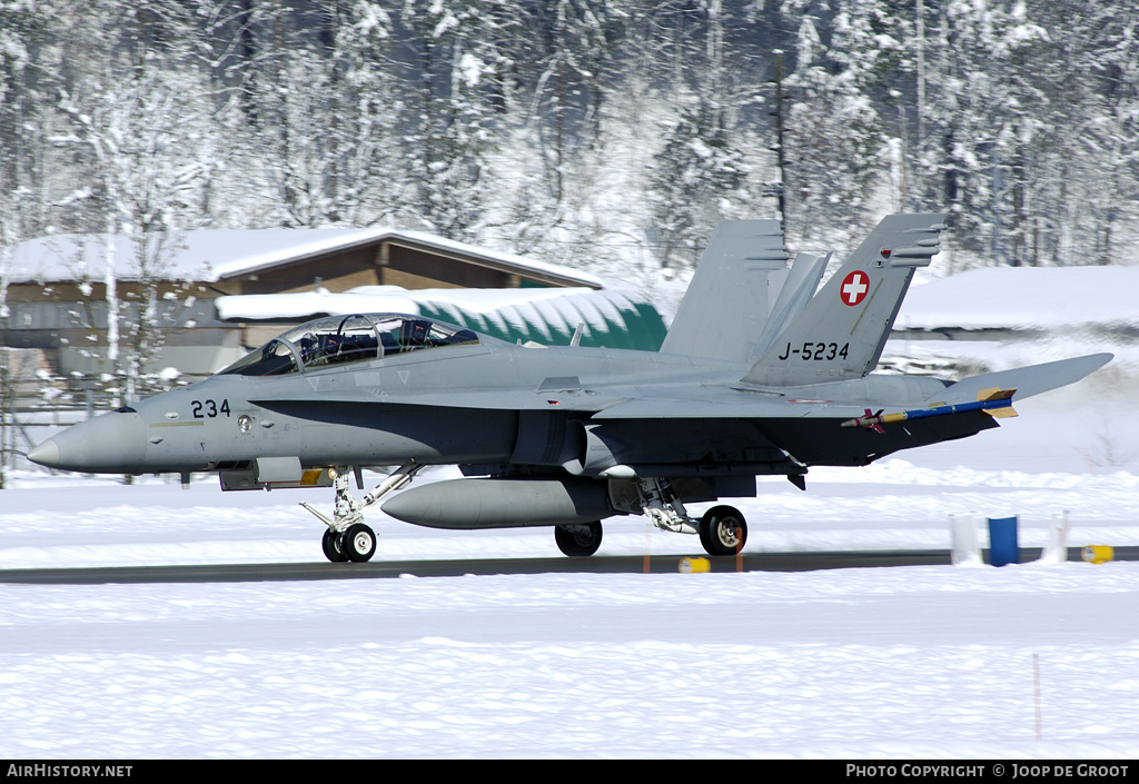 Aircraft Photo of J-5234 | McDonnell Douglas F/A-18D Hornet | Switzerland - Air Force | AirHistory.net #54497