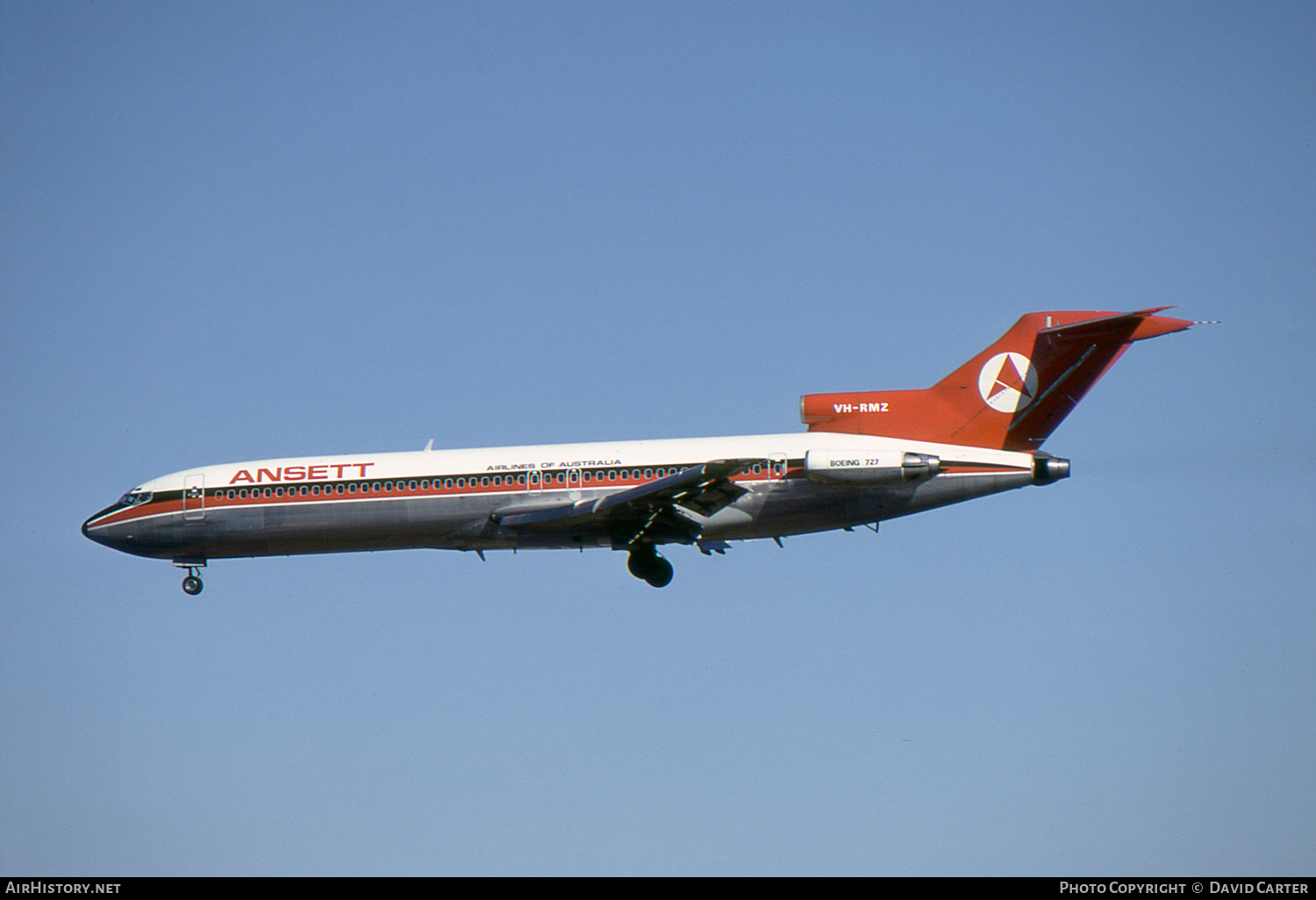 Aircraft Photo of VH-RMZ | Boeing 727-277/Adv | Ansett Airlines of Australia | AirHistory.net #54592