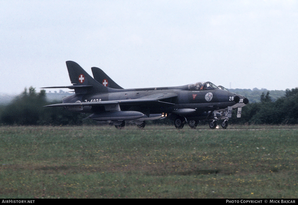 Aircraft Photo of J-4028 | Hawker Hunter F58 | Switzerland - Air Force | AirHistory.net #54677
