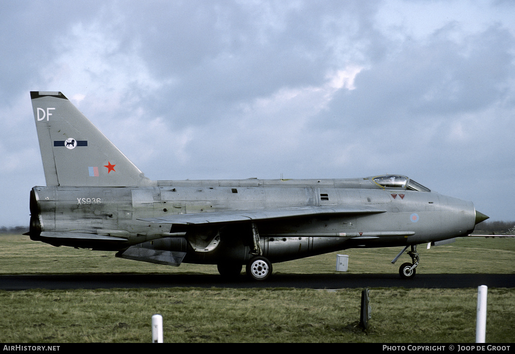 Aircraft Photo of XS936 | English Electric Lightning F6 | UK - Air Force | AirHistory.net #54739