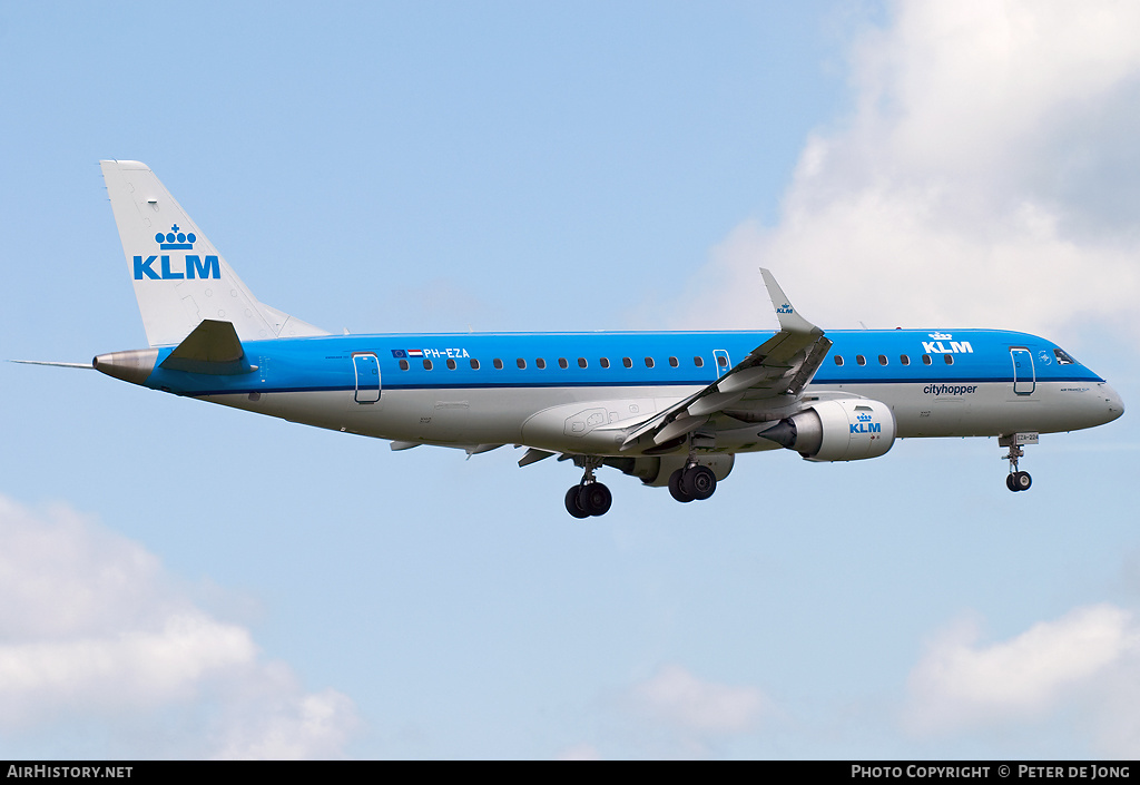 Aircraft Photo of PH-EZA | Embraer 190STD (ERJ-190-100STD) | KLM Cityhopper | AirHistory.net #54742