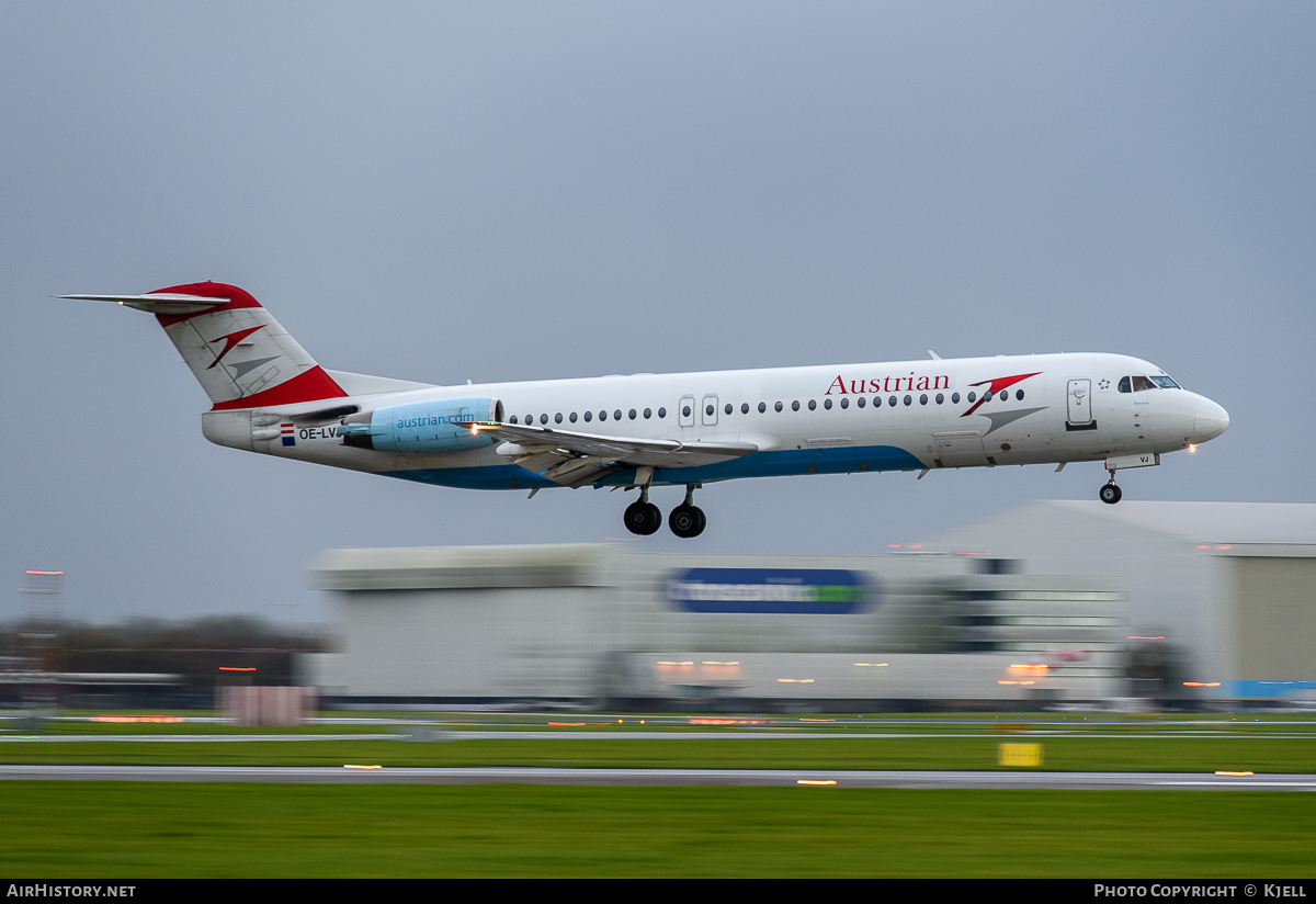 Aircraft Photo of OE-LVJ | Fokker 100 (F28-0100) | Austrian Airlines | AirHistory.net #54817