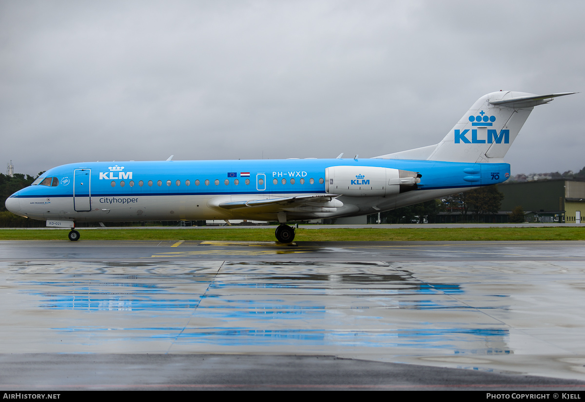 Aircraft Photo of PH-WXD | Fokker 70 (F28-0070) | KLM Cityhopper | AirHistory.net #54826