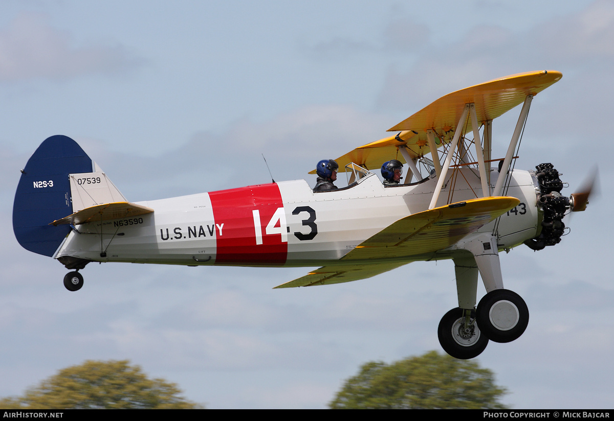 Aircraft Photo of N63590 / 07539 | Boeing N2S-3 Kaydet (B75N1) | USA - Navy | AirHistory.net #54839