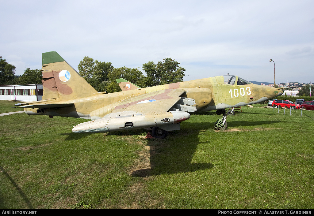 Aircraft Photo of 1003 | Sukhoi Su-25K | Czechia - Air Force | AirHistory.net #54849