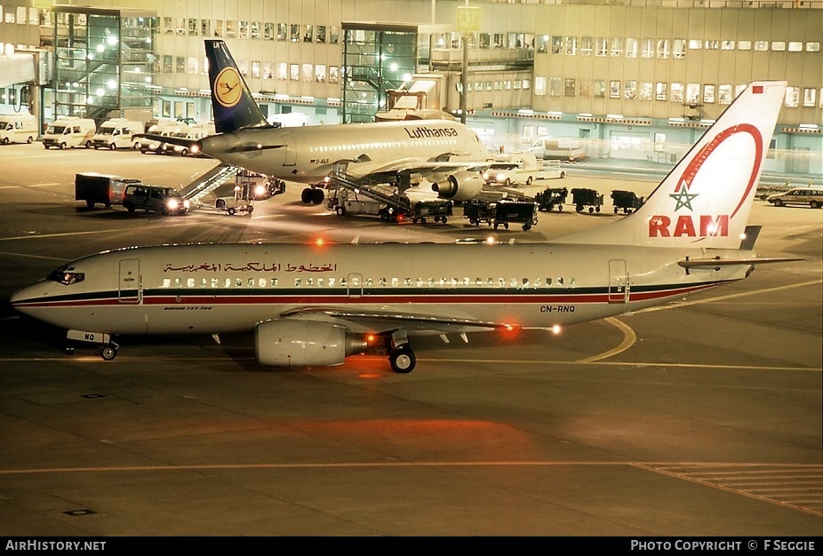 Aircraft Photo of CN-RNQ | Boeing 737-7BX | Royal Air Maroc - RAM | AirHistory.net #54877