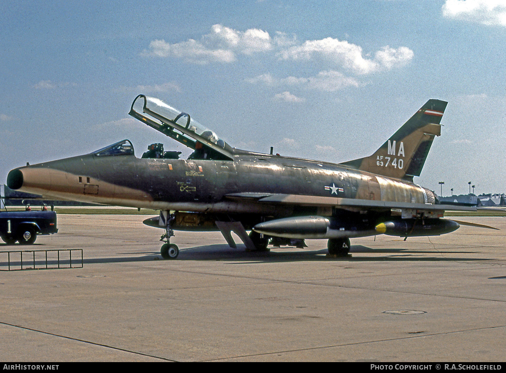 Aircraft Photo of 56-3740 / AF63-740 | North American F-100F Super Sabre | USA - Air Force | AirHistory.net #54898