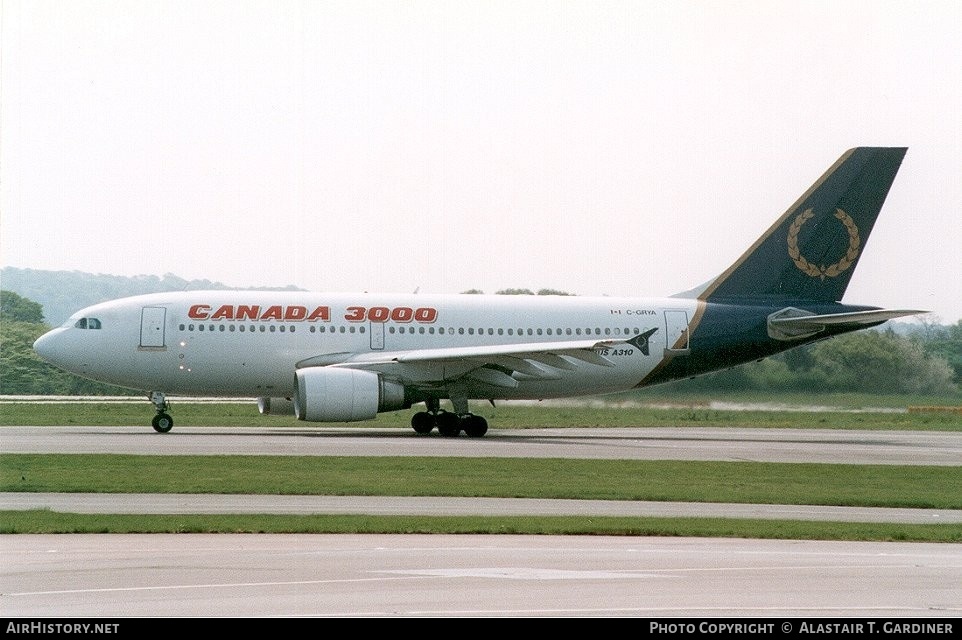 Aircraft Photo of C-GRYA | Airbus A310-304 | Canada 3000 | AirHistory.net #54942