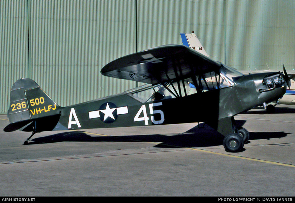 Aircraft Photo of VH-LFJ / 42-36500 | Piper L-4A Cub (O-59A/J-3C-65D) | USA - Air Force | AirHistory.net #54950