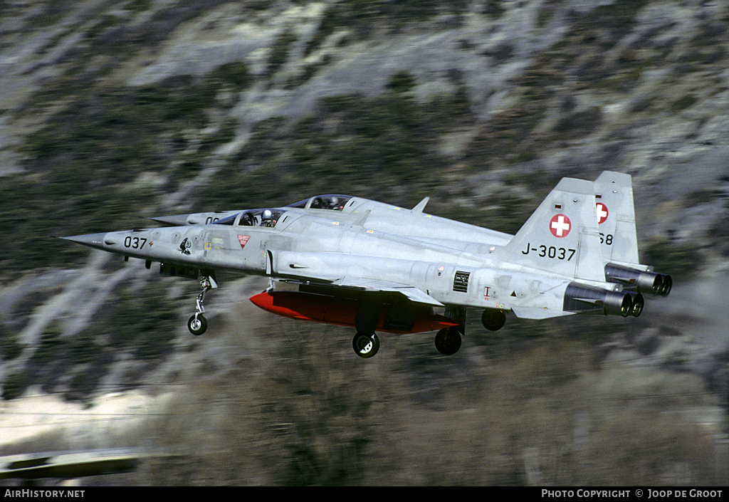 Aircraft Photo of J-3037 | Northrop F-5E Tiger II | Switzerland - Air Force | AirHistory.net #54976
