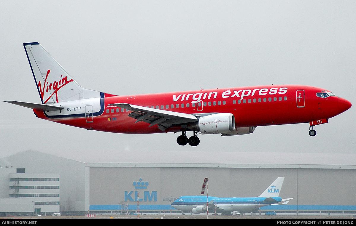 Aircraft Photo of OO-LTU | Boeing 737-33A | Virgin Express | AirHistory.net #55002