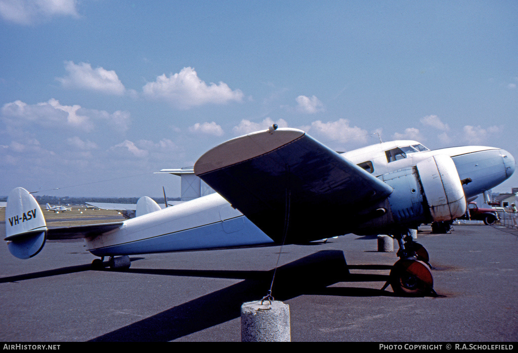 Aircraft Photo of VH-ASV | Lockheed 12-A Electra Junior | AirHistory.net #55037
