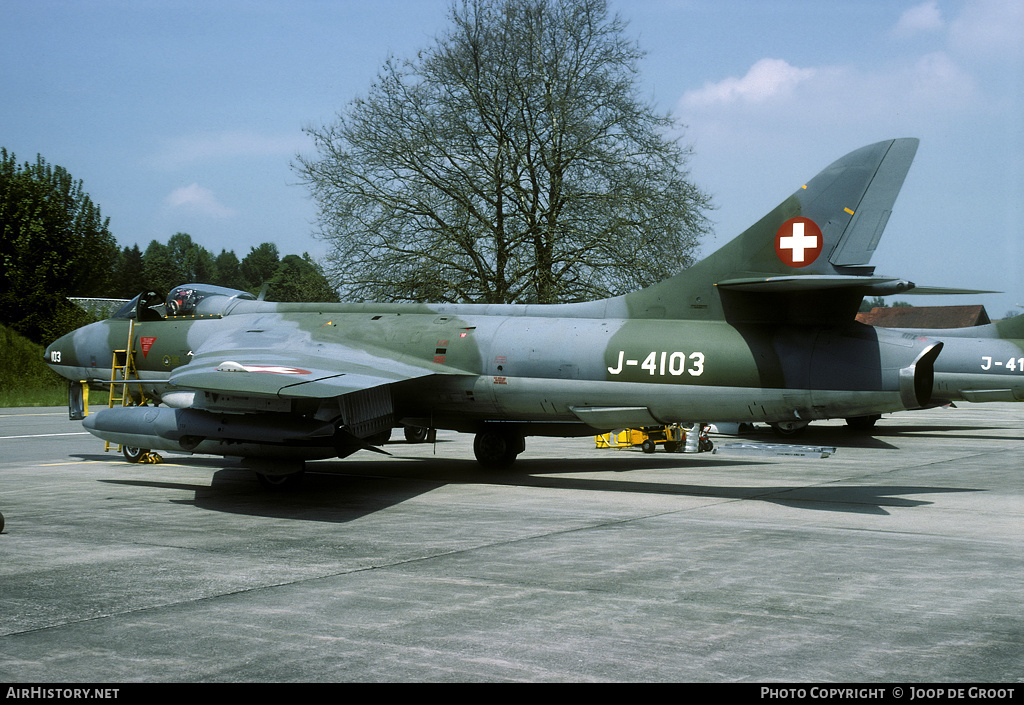 Aircraft Photo of J-4103 | Hawker Hunter F58A | Switzerland - Air Force | AirHistory.net #55077