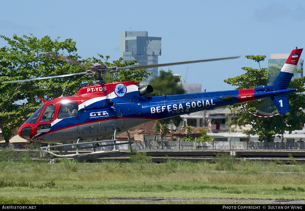 Aircraft Photo of PT-YDS | Helibras AS-350B Esquilo | Defesa Social de Pernambuco | AirHistory.net #55088
