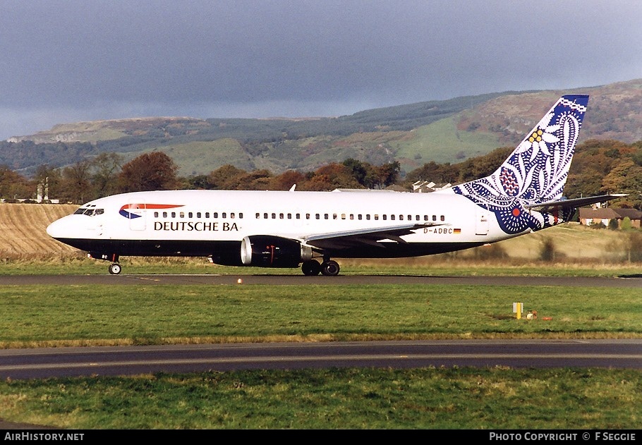 Aircraft Photo of D-ADBC | Boeing 737-3L9 | Deutsche BA | AirHistory.net #55117