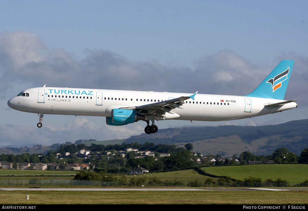 Aircraft Photo of TC-TCE | Airbus A321-211 | Turkuaz Airlines | AirHistory.net #55118