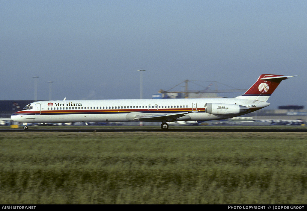 Aircraft Photo of HB-IKK | McDonnell Douglas MD-82 (DC-9-82) | Meridiana | AirHistory.net #55133