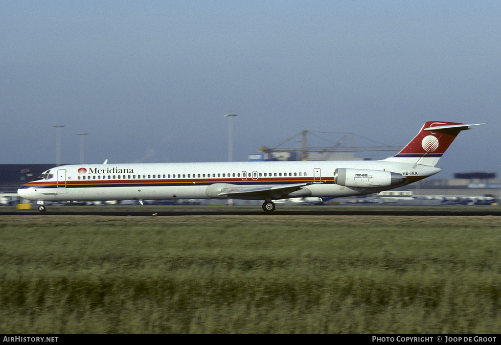 Aircraft Photo of HB-IKK | McDonnell Douglas MD-82 (DC-9-82) | Meridiana | AirHistory.net #55133
