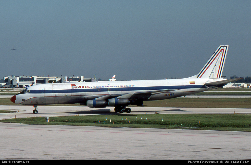 Aircraft Photo of HC-BEI | Douglas DC-8-33(F) | Andes Airlines | AirHistory.net #55193