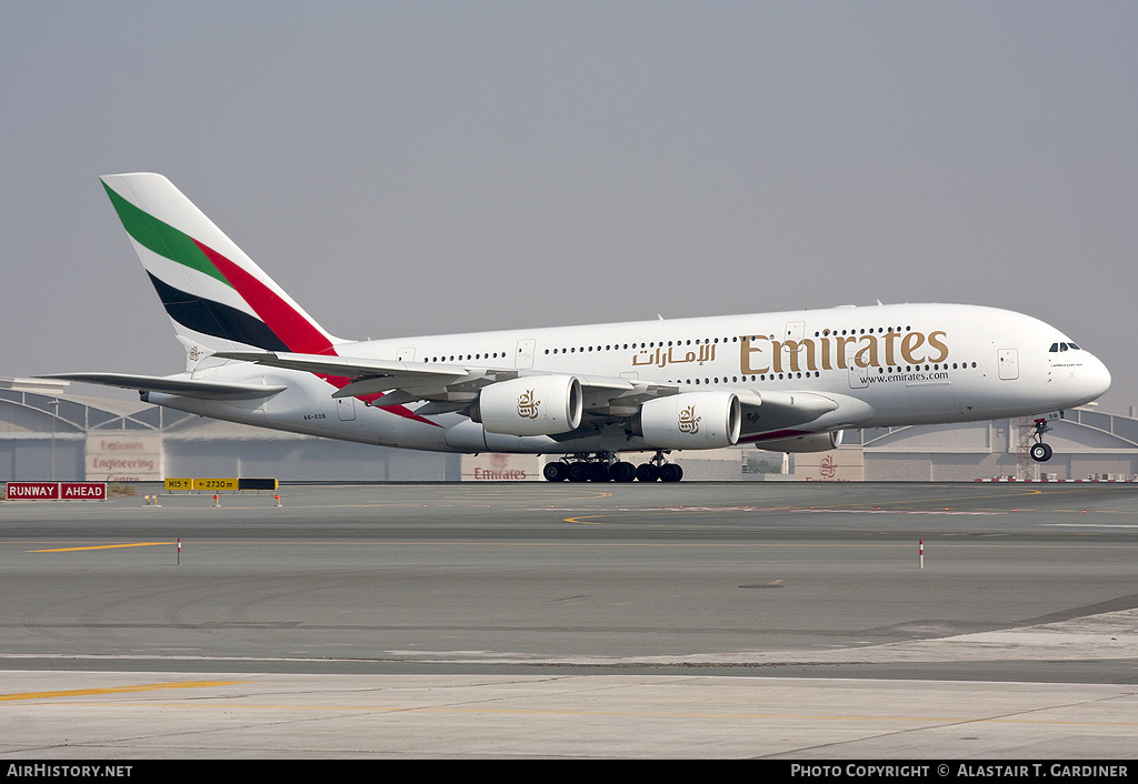Aircraft Photo of A6-EDB | Airbus A380-861 | Emirates | AirHistory.net #55259