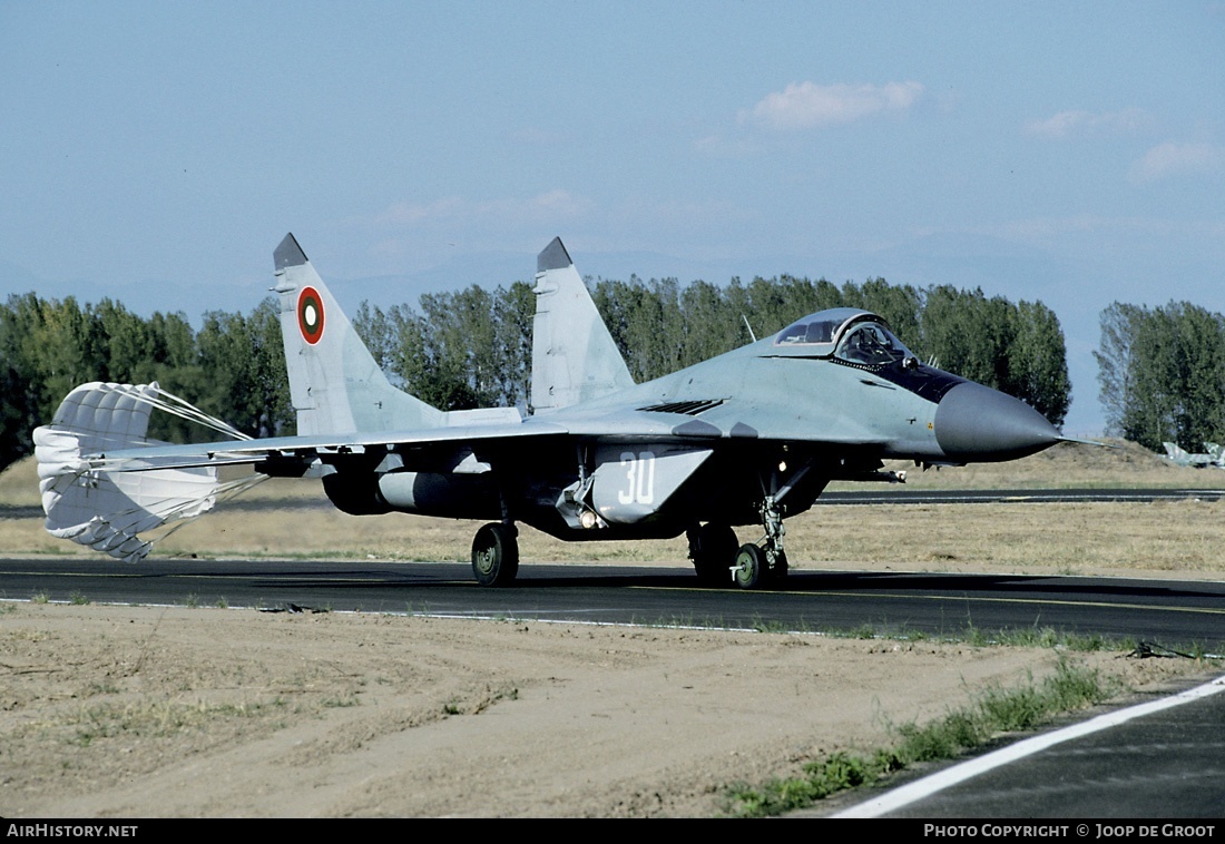 Aircraft Photo of 30 | Mikoyan-Gurevich MiG-29A (9-12A) | Bulgaria - Air Force | AirHistory.net #55336