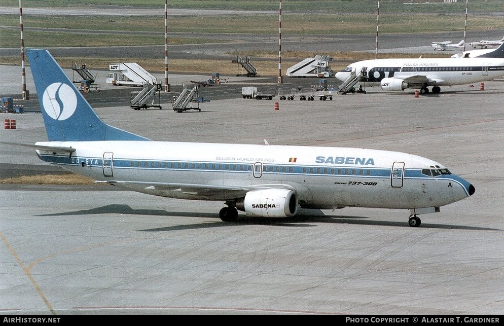 Aircraft Photo of OO-SYA | Boeing 737-329 | Sabena | AirHistory.net #55357