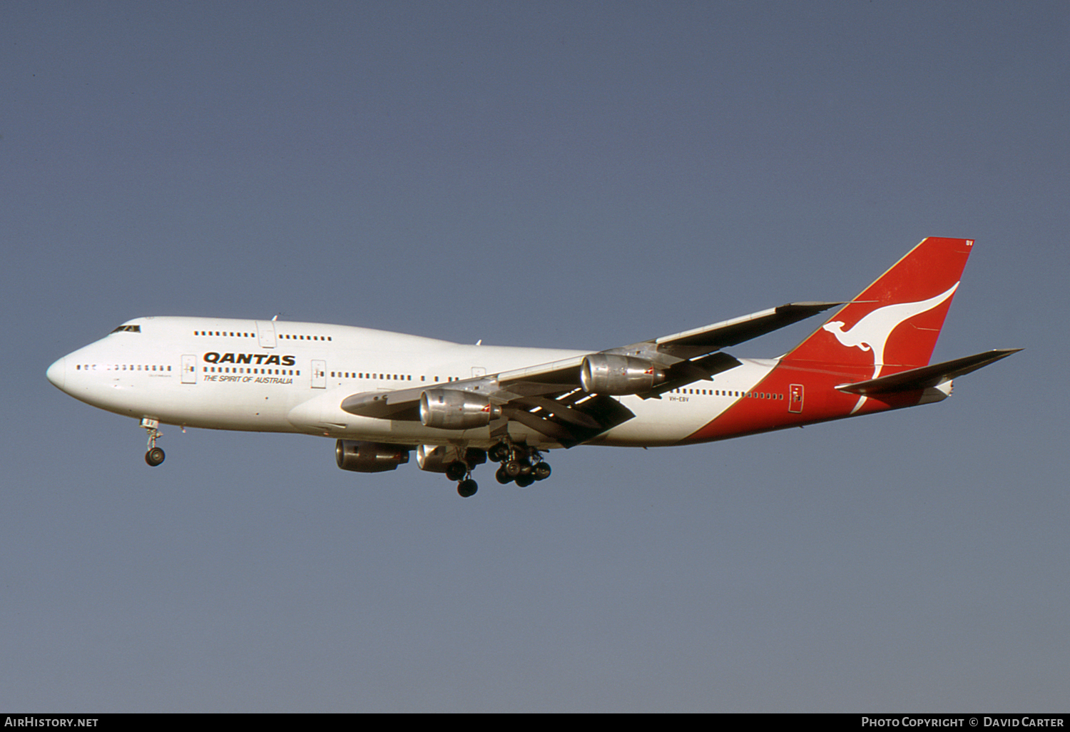 Aircraft Photo of VH-EBV | Boeing 747-338 | Qantas | AirHistory.net #55394