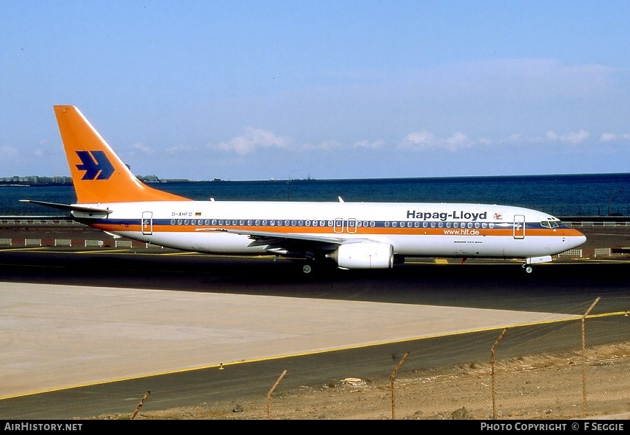 Aircraft Photo of D-AHFD | Boeing 737-8K5 | Hapag-Lloyd | AirHistory.net #55400