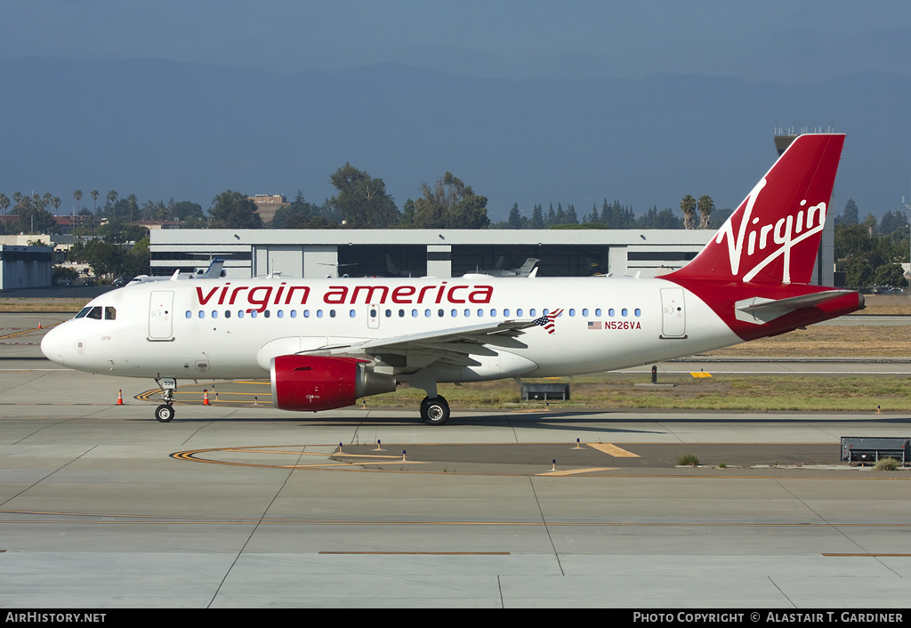 Aircraft Photo of N526VA | Airbus A319-112 | Virgin America | AirHistory.net #55448