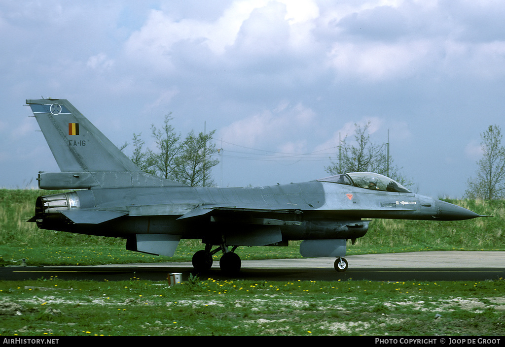 Aircraft Photo of FA-16 | General Dynamics F-16A Fighting Falcon | Belgium - Air Force | AirHistory.net #55452