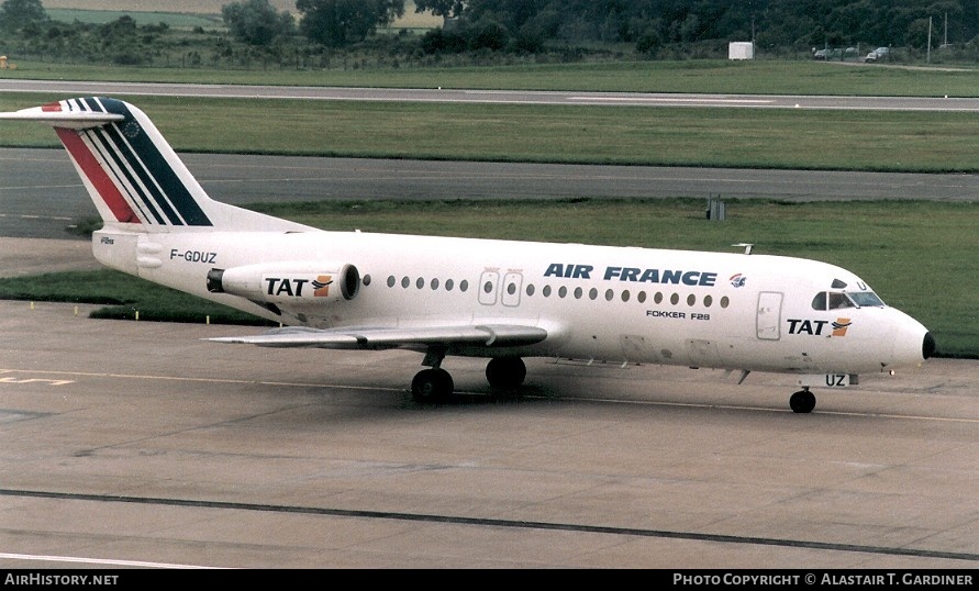 Aircraft Photo of F-GDUZ | Fokker F28-4000 Fellowship | Air France | AirHistory.net #55617